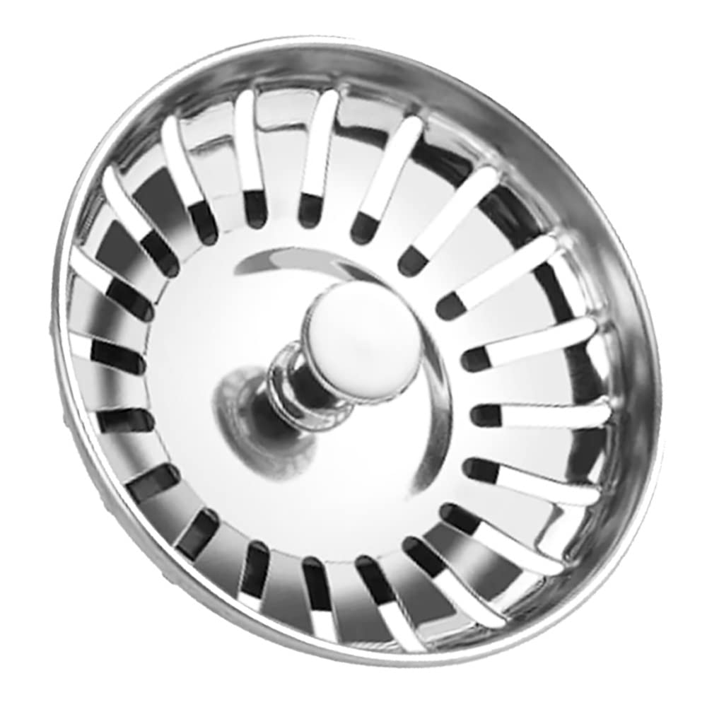 Stainless Steel Kitchen Sink Plug Strainer – Rust Free Kitchen Sink Strainer - Sink Plug Replacement for Food and Hole Hair Catcher