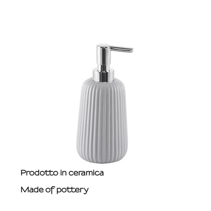 Gedy G-Marika Grey, Bathroom Soap Dispenser Made of Stainless Steel and Cromall, Measures 18 x 8 x 8 cm and Weight 0.35 kg, R&S Design