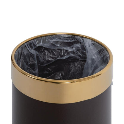 Bolero Waste Paper Bin with Gold Rim Dustbin Rubbish 280X224mm Commercial