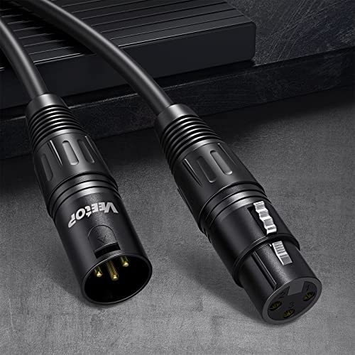Veetop 20m XLR to XLR Cable, 3 Pin Male to Female Balance Audio XLR Microphone Cable Microphone Extension Cable for PA System,Studio Recorder,Amplifier, Audio Mixer,Speakers System, Audio Recording