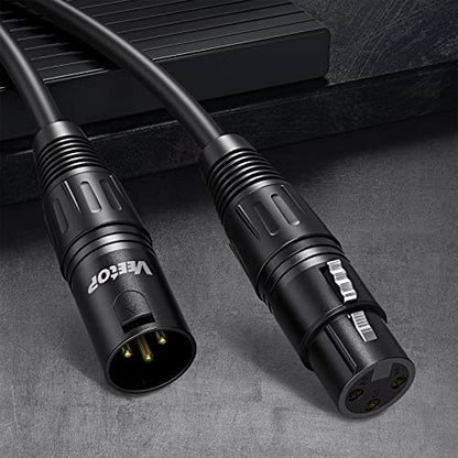 Veetop 20m XLR to XLR Cable, 3 Pin Male to Female Balance Audio XLR Microphone Cable Microphone Extension Cable for PA System,Studio Recorder,Amplifier, Audio Mixer,Speakers System, Audio Recording