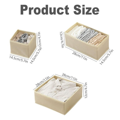 Kiswleon Clothes Drawer Organisers,12-Piece Drawer Dividers, Folding Wardrobe Drawer Divider Clothe for Bedroom Fabric Underwear