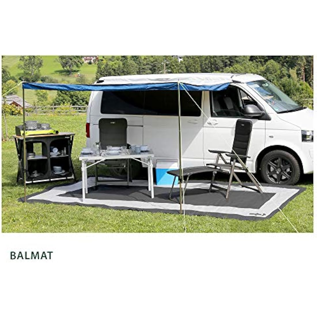Brunner Ground Mat Balmat For Awning | Anthracite Grey | Water Repellant | Ideal for Campervan/Motorhome (250 x 350cm)