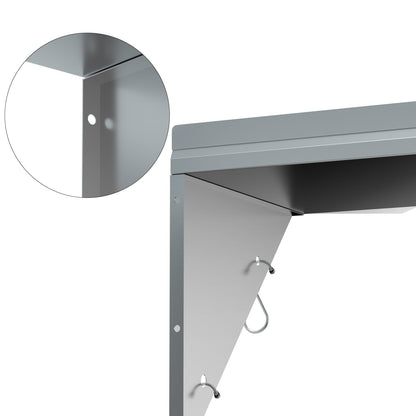 TAIMIKO Stainless Steel Wall Shelf 120x30cm 2PCS