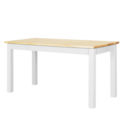 Panana Wooden Dining Table Set with 4 Chairs Contemporary Dining Furniture in Choice of Colors(Natural)