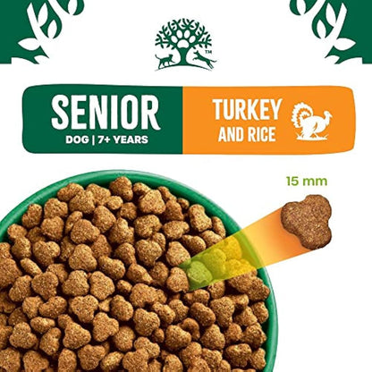 James Wellbeloved Senior Turkey & Rice 7.5 kg Bag, Hypoallergenic Dry Dog Food
