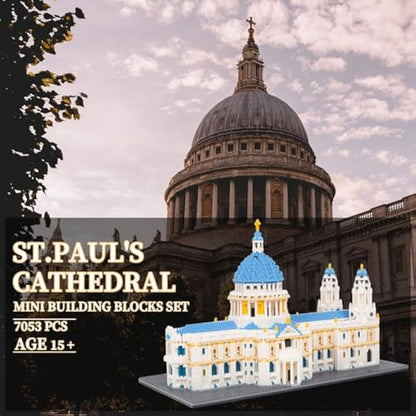 LULUFUN St. Paul's Cathedral Model Building Block Kit, Famous Architecture Mini Building Block, Collection Model Sets,Toy Gifts for Kids and Adults 7053 Pieces