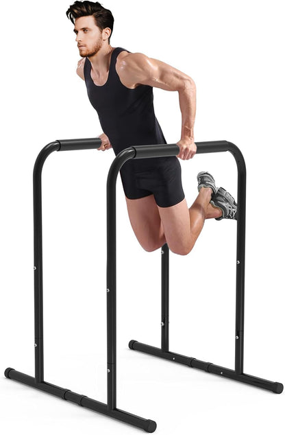 leikefitness Pull Up Dip Station Strength Training Dip Stands Station Tricep Dips Push-Ups For Home Gym (AB1102)