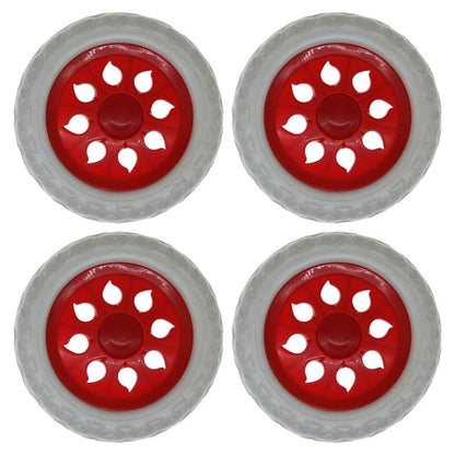 SHINEOFI 4 Pcs Replacement Trolley Wheels 6.30In Casters for Shopping Cart and Luggage Cart Accessories Durable Universal Caster Set for Smooth