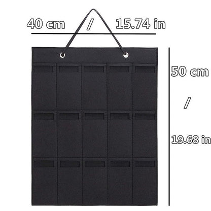 QIUSUIG Multiple Glasses Storage, Hanging Sunglasses Organise, Glasses Storage, 15 Compartments Hanging Sunglasses Organiser, Glasses Holder Wall