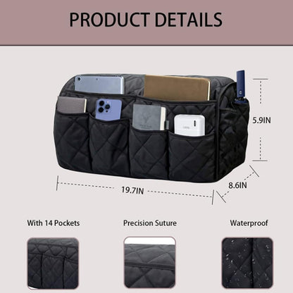DZOZO Sofa Armrest Organizer Arm Rest Organiser Hanging Sofa Caddy Storage Bag TV Remote Control Holder Chair Tidy Couch Arm Rest Storage Bag Couch