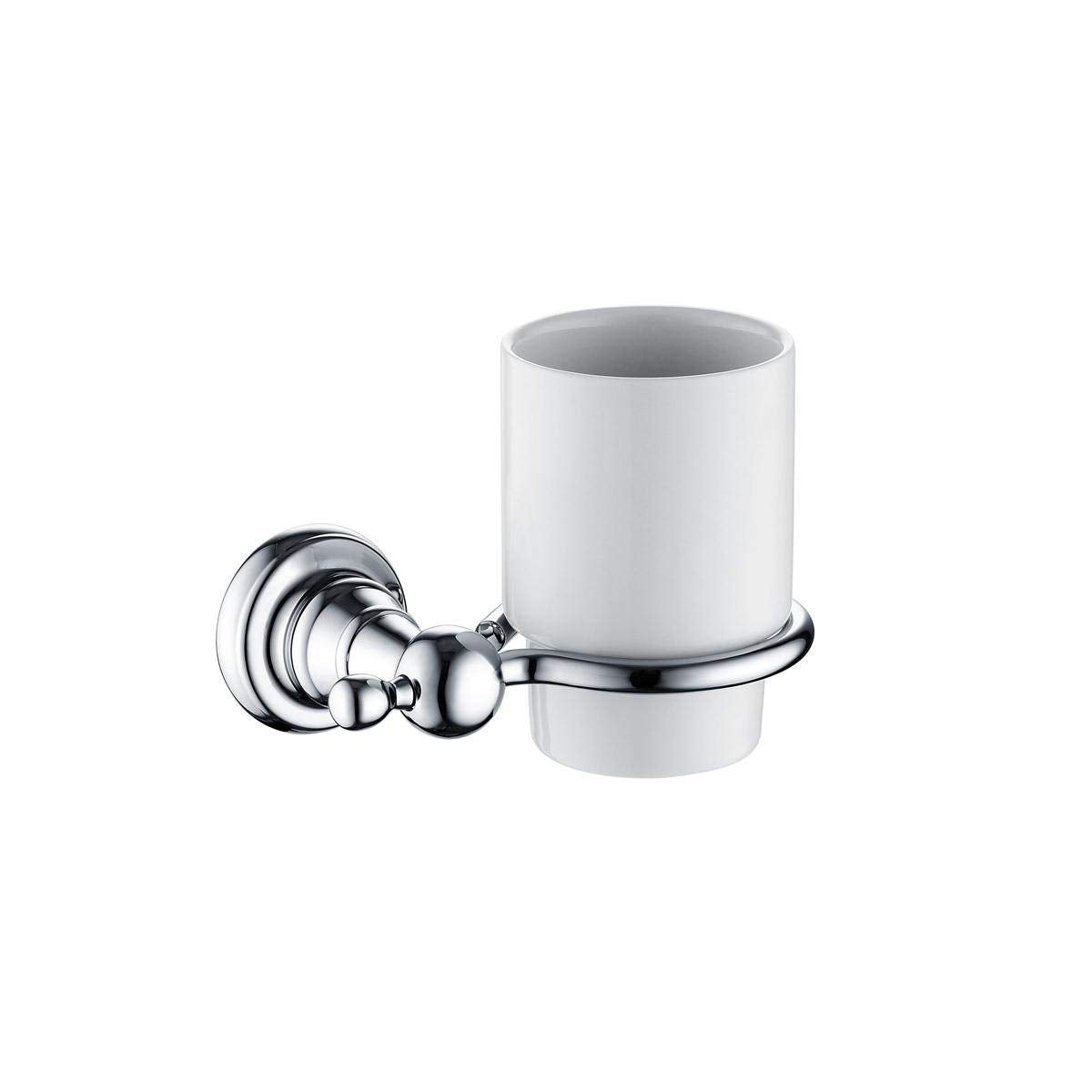 1901 Tumbler and Holder Brass Chrome Plated