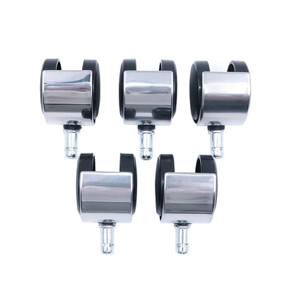 Namvo Office Chair Caster, Set of 5 Polyurethane Replacement Castors Wheels 11mm Size replacement swivel chair wheels, Protect Your Carpet/Hardwood