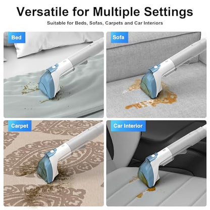 Rivenara Carpet Spot Upholstery Cleaner - Handheld Sofa Stain Striker 450W Wet Washer Machines Vacuum Portable Compact Cleaning Machine Small Mini