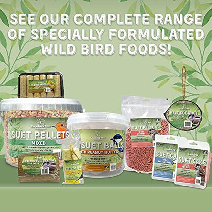 Copdock Mill Mixed Suet Pellets Wild Bird Food 12.75kg – With Mealworms, Berries, Insects & Seeds – All Year-Round Bird Feed – 40% Suet Fat Content