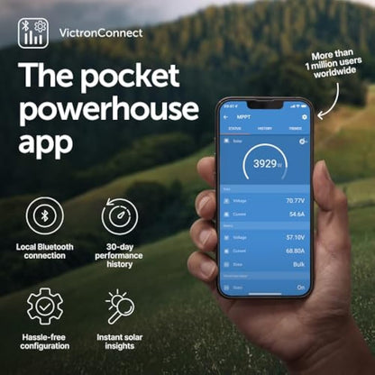 Victron Energy SmartSolar MPPT Solar Charge Controller (Bluetooth) - MPPT Charge Controller for Solar Panels - 150V 35 amp 12/24/36/48-Volt