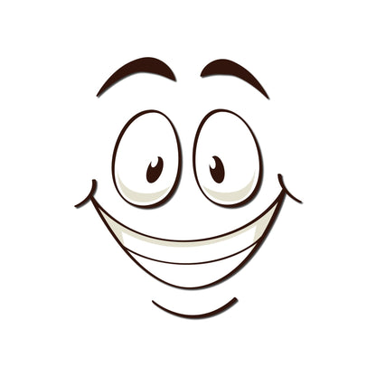 Graz Design R173-09 Toilet Seat Sticker with Funny Slogan (R173-09 Smiling Face)