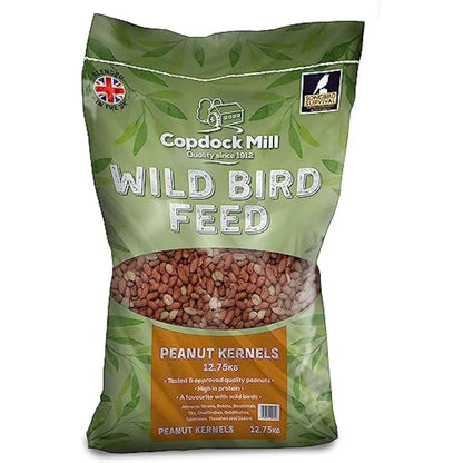 Copdock Mill Peanuts for Wild Birds - Peanut Kernels Bird Feed 12.75kg - High In Energy, Protein Rich Wild Bird Peanuts - Bird Seeds for Small Garden Birds