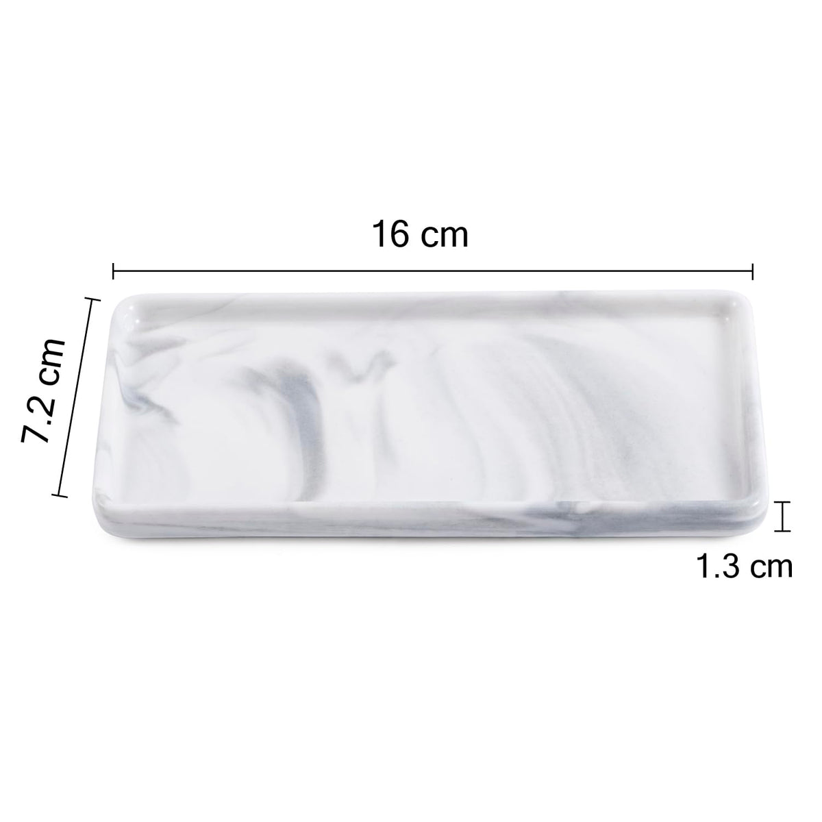 Ceramic trays for cosmetics, jewelry, suitable for organizing dressing tables and bathrooms, trays for toiletries etc (Grey-small)