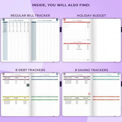 Clever Fox Budget Book 2.0 – Financial Planner & Expense Tracker Notebook. Monthly Budgeting Money Organizer. Compact, 13.5x19cm (Purple)