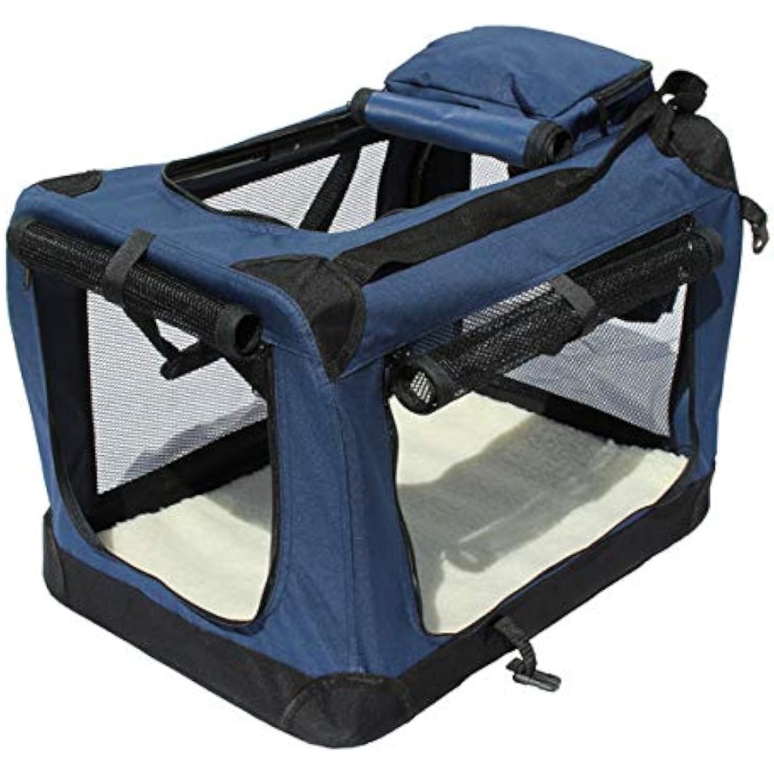 YATEK Foldable Pet carrier crate with side and upper entries with high visibility, comfort and safety for your pet