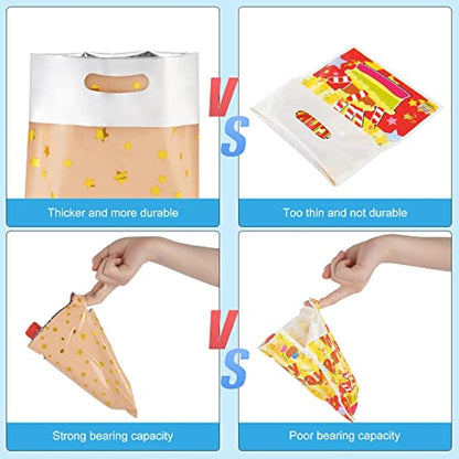 BOENFU 60 Pcs Party Gift Bags With Thank You Stickers - 6 Colors Starry Goodie Favor Treat Bags With Handle for Christmas, Halloween, Birthday, Wedding