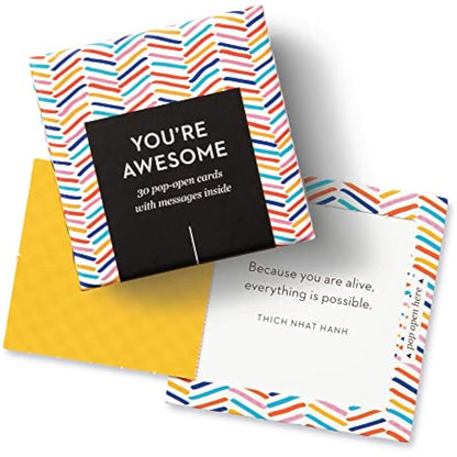 Compendium ThoughtFulls Pop-Open Cards — 3-Pack of Celebrating You, Yay, You!, You’re Awesome — 90 Pop-Open Cards, Each with a Different Message Inside