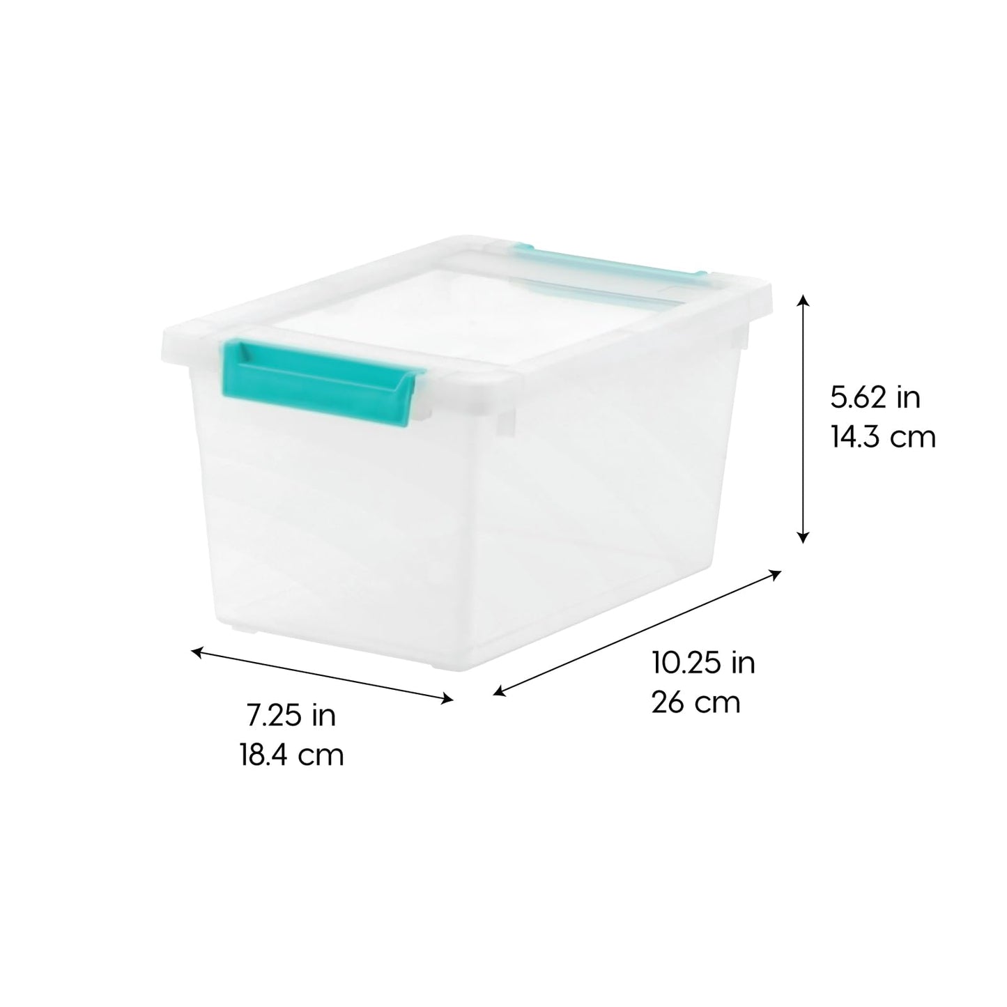 IRIS USA Storage Bins with Lids for Craft Storage, 6-Pack, 4.3 Qt Plastic Stackable Sensory Bin Organizer Container Clip Box for Art Craft Scrapbook