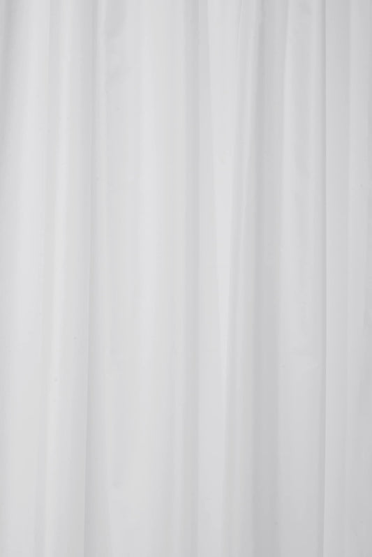 Croydex Plain White Textile Curtain with Hygiene 'N' Clean, 2000 x 2000mm