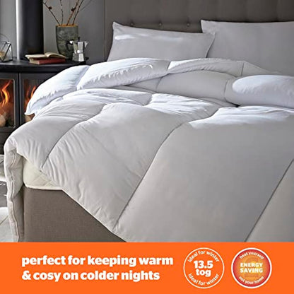 Silentnight Warm & Cosy Super King 13.5 Tog Winter Duvet – Extra Warm Thick Heavyweight Cosy Winter Quilt Duvet Ideal for Cold Nights – Hypoallergenic and Machine Washable - Super King - 260x220cm