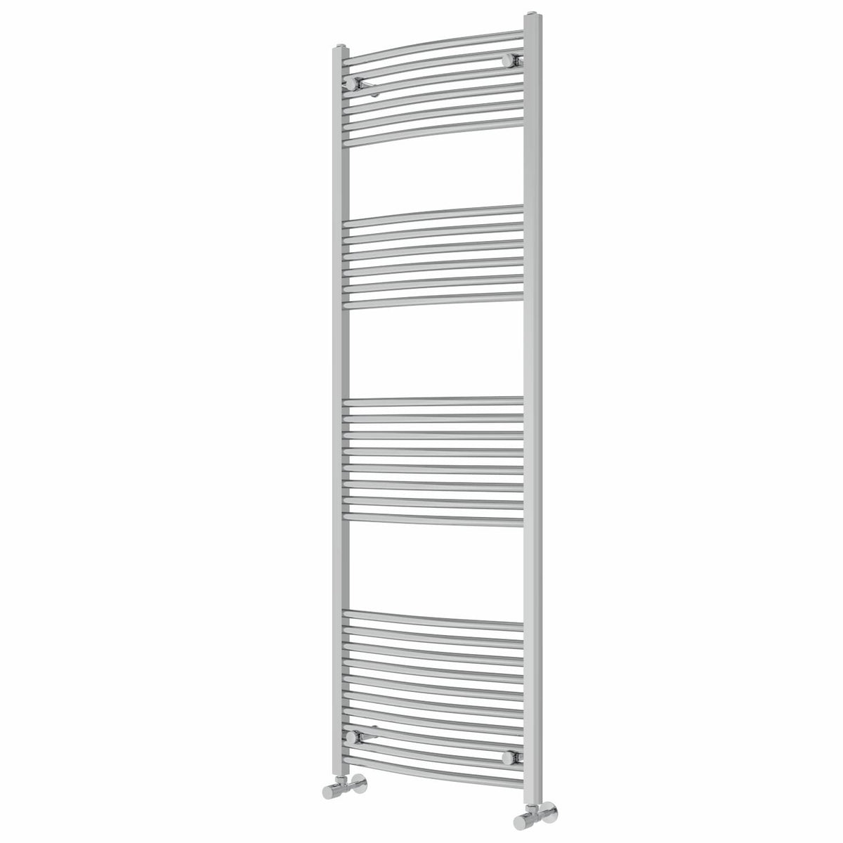 NRG Curved Chrome Bathroom Heated Towel Rail Radiator 1800x600mm