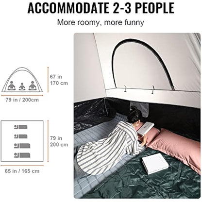 VEVOR Truck Bed Tent,Pickup Truck Tent with Rain Layer and Carry Bag, Waterproof Double Layer Truck Tent for Camping, Accommodate, for Camping Traveling Outdoor Activities
