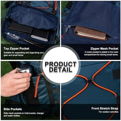 MOUNTAINTOP 35L Unisex Hiking Backpacks Lightweight Trekking Rucksack Light Daypacks for Travel Camping Climbing Mountaineer Outdoor Sport