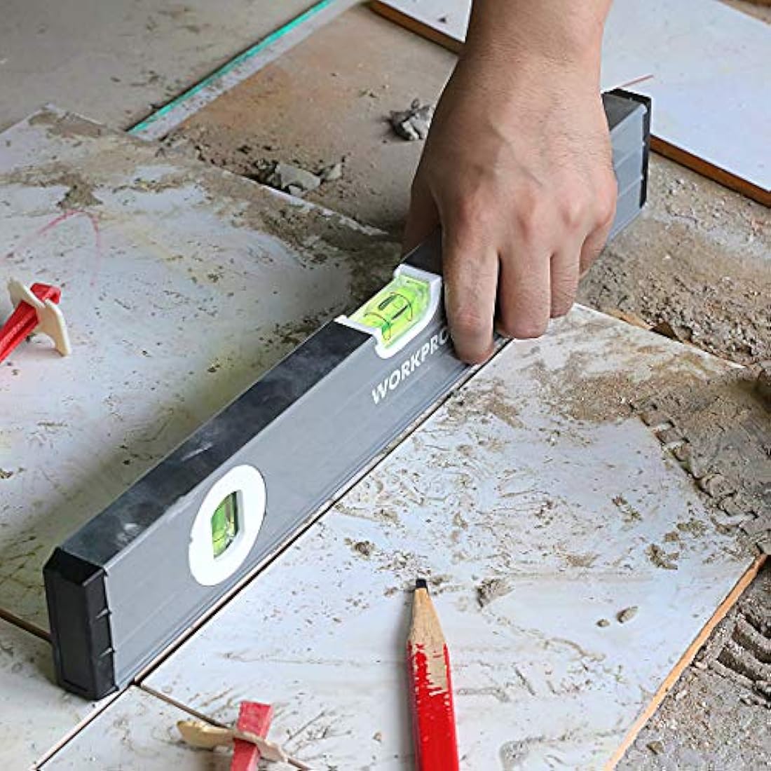 WORKPRO 3-Piece Spirit Level Set(9", 16", 24")， W002900A , Grey