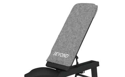Beyond Gym Towel with Zip Pocket Cotton, High Absorbent for Crossfit Weightlifting and Running Grey