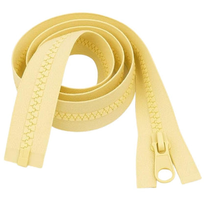 20" (51cm) Pale Yellow Chunky Zip - Heavy-Duty Open-Ended Separating