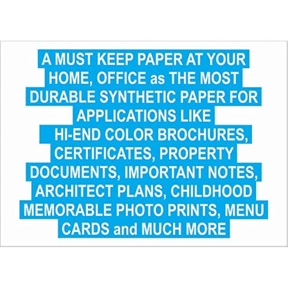 Waterproof Paper | 200 Sheets, A4, 160 GSM Thickness 5 MIL, Synthetic Paper, from HIGHH Image for Laser Printers. This is not for Inkjet Printers