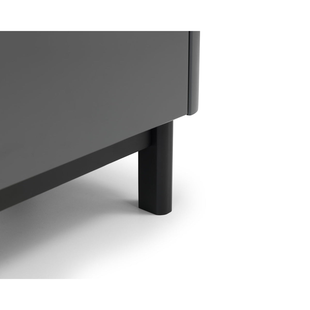 Julian Bowen Chloe Bedside Table, 2 Drawer, Grey - H53 x W46 x D34cm
