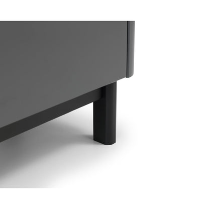 Julian Bowen Chloe Bedside Table, 2 Drawer, Grey - H53 x W46 x D34cm