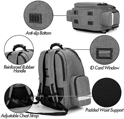 Trunab First Responder Bag Trauma Backpack Empty, Medical Emergency Kits Storage Jump Bag Pack for EMT, EMS, Police, Firefighters, Safety Officers - Patented Design