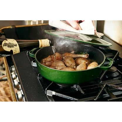 STAUB 40511-478-0 Cast Iron Chistera 28 cm Basil Green