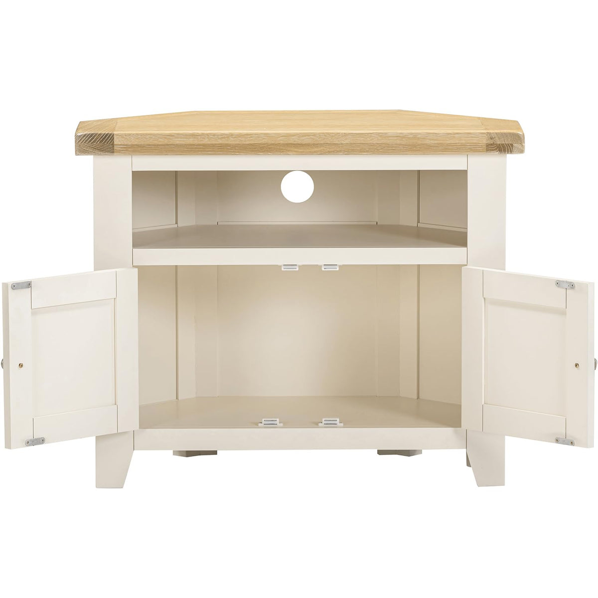 Seconique Windsor Corner Tv Unit in Ivory/Oak