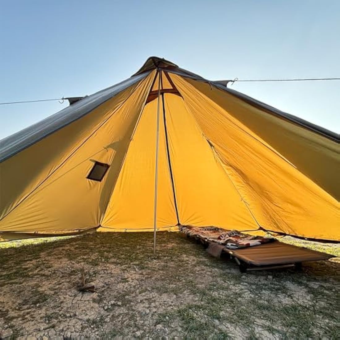 Camping Hot Tent with Wood Stove Jack Winter Teepee Tent 4 Season Backpacking Tent for Survival Hunting Military Fishing