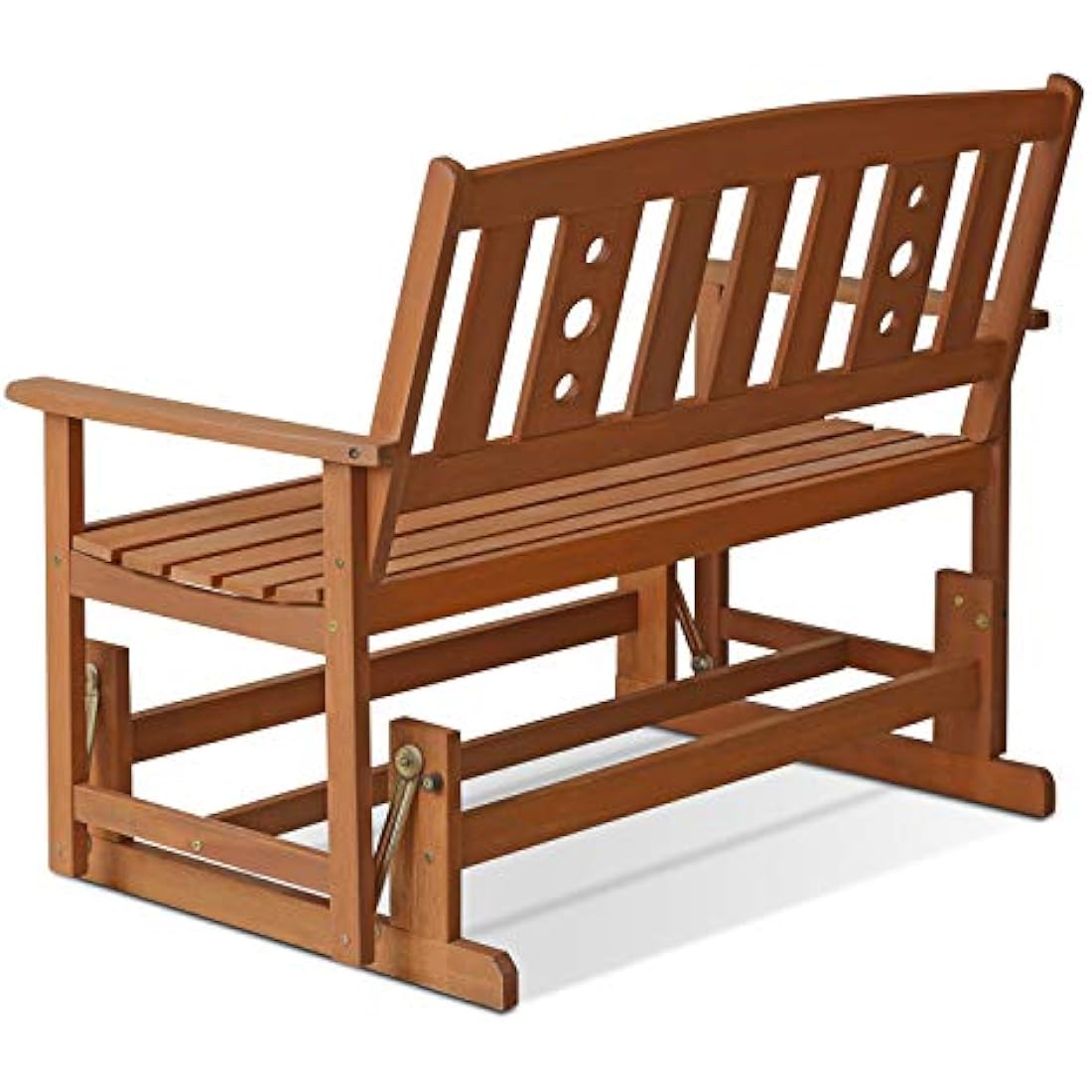Furinno Outdoor Hardwood New Mexico Glider, Wood, Natural, 111.76 (W) x 91.49 (H) x 70 (D) cm