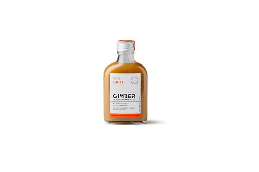 Gimber No.2 Brut Organic Ginger Concentrate 200ml | Less Sugar | Alcohol-Free | Made from Ginger, Yuzu Fruit & Lemon Thyme