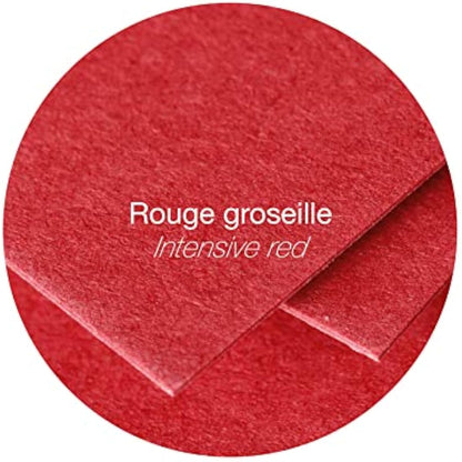 Clairefontaine - Ref 5580C - Pollen Envelopes (Pack of 20) - 75 x 100mm Sized, 120gsm Paper, Gummed Seal, Inkjet & Laser Printer Compatible, Acid Free - Intensive Red