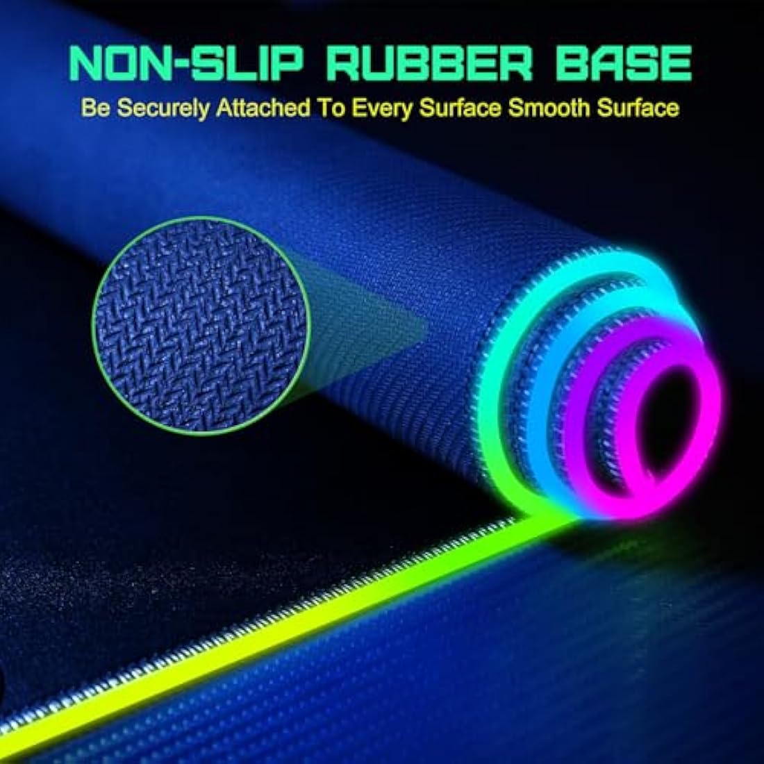 GIM Wireless Charging RGB Gaming Mouse Pad 15W, LED Mouse Mat 900x400x4MM, 10 Light Modes Extra Large Mousepad Non-Slip Rubber Base Computer Keyboard Mat for Gaming (Black-Max)