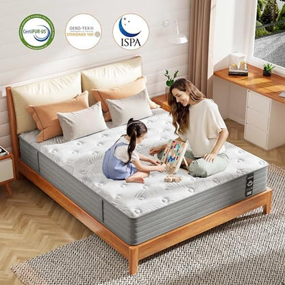 CIUANCE King Size Mattress 5FT, 10 Inch Gel Infused King Mattress with Individual Pocket Springs for Ultimate Support & Pressure Relief