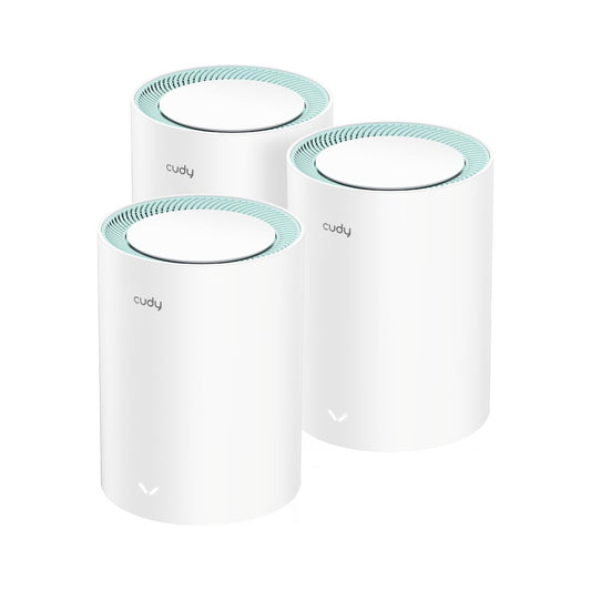 Cudy AX1500 WiFi 6 Dual-Band Mesh Wi-Fi System, Replaces Routers and Extenders, Covers up to 230?, 3 Gigabit Ports per Unit, Supports Ethernet