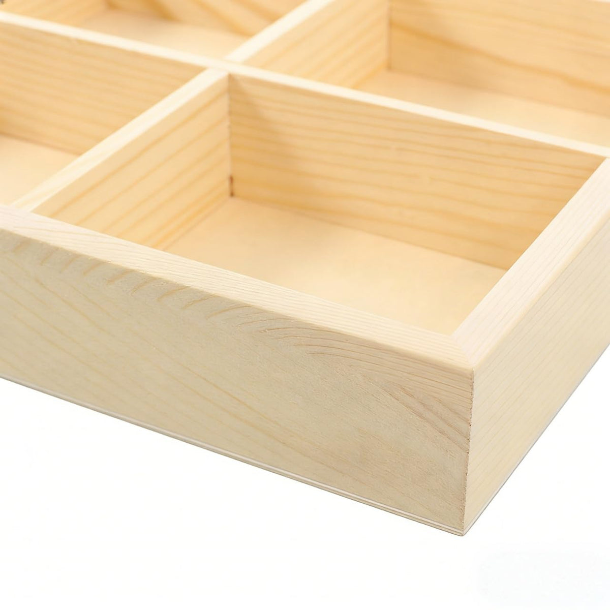 NOLITOY 3Pcs Wooden Organizer Tray Divided Storage Box for Crayons Markers Items Natural Desktop Holder for Art Supplies Multi Compartment Design